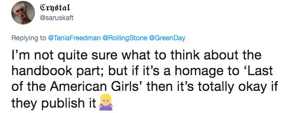 green day rebellious women tweet