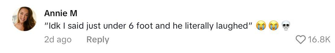 Comment on woman video of her pranking her boyfriend with AI shirtless plumber joke.