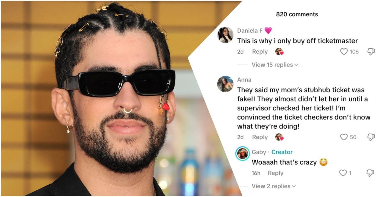 Bad Bunny and comments about fake tickets
