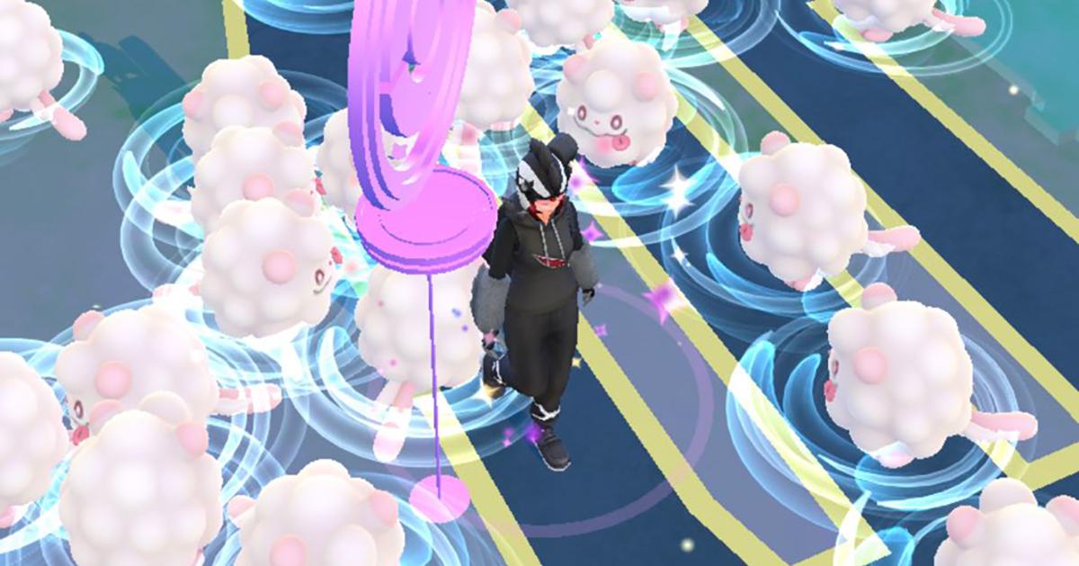 pokemon go - What is the white swirl around the Pokémon on the map