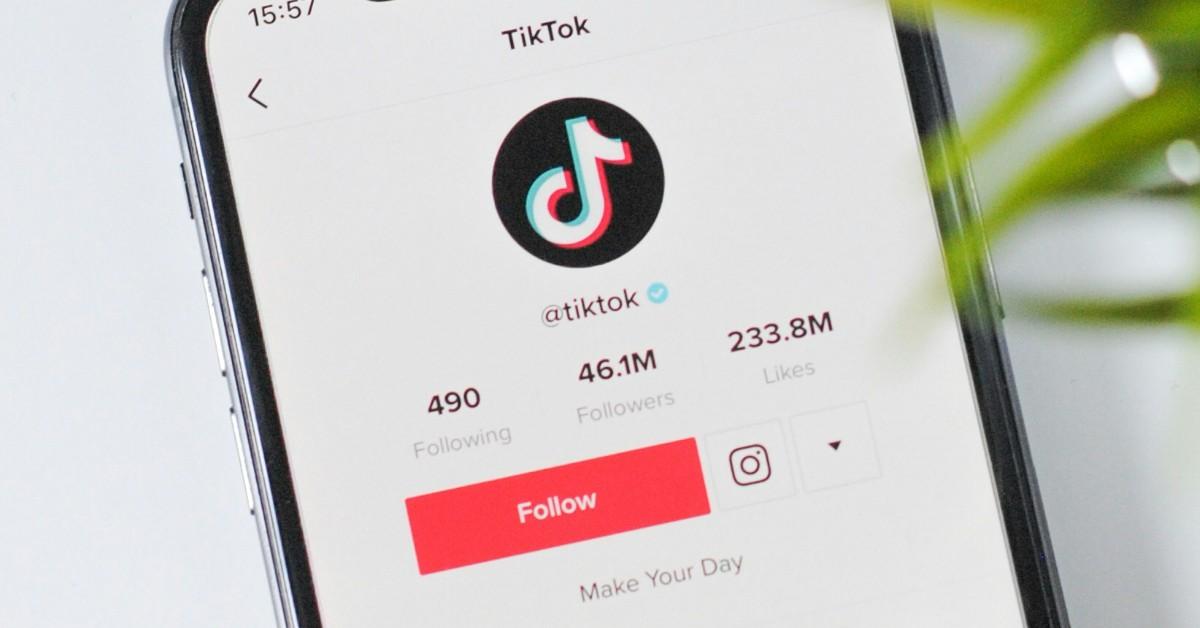 TikTok profile on a smartphone