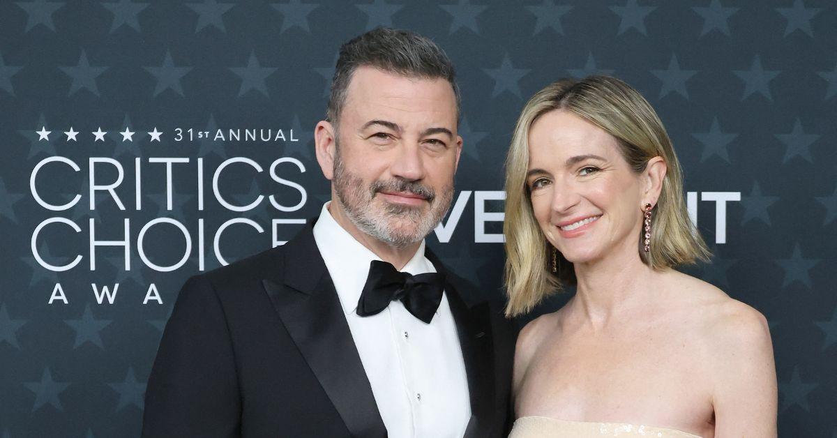 Jimmy Kimmel and his wife Molly McNearney at the Critics' Choice Awards. 