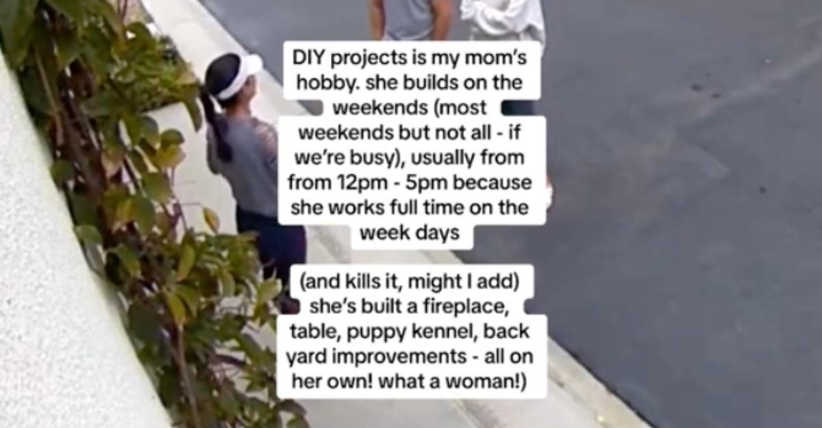 TikTok creator @haeleytran describing her mom's DIY projects