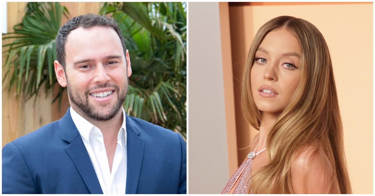 (l-r): Scooter Braun and Sydney Sweeney