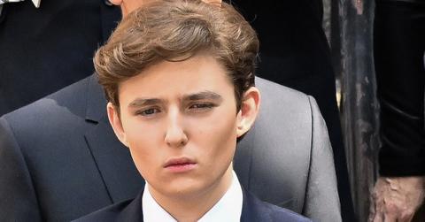 Barron Trump at the funeral of Ivana Trump on July 20, 2022 in New York City.