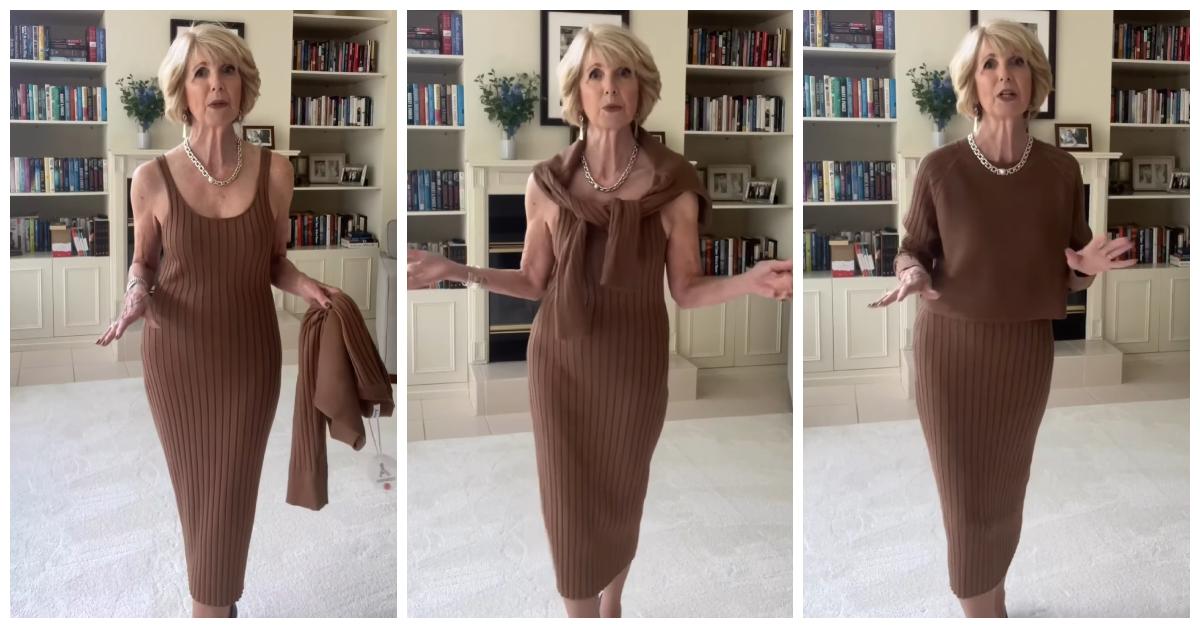 A group of older women are bashing social media influencer Candace Leslie Cima for a dress she wore in a video.