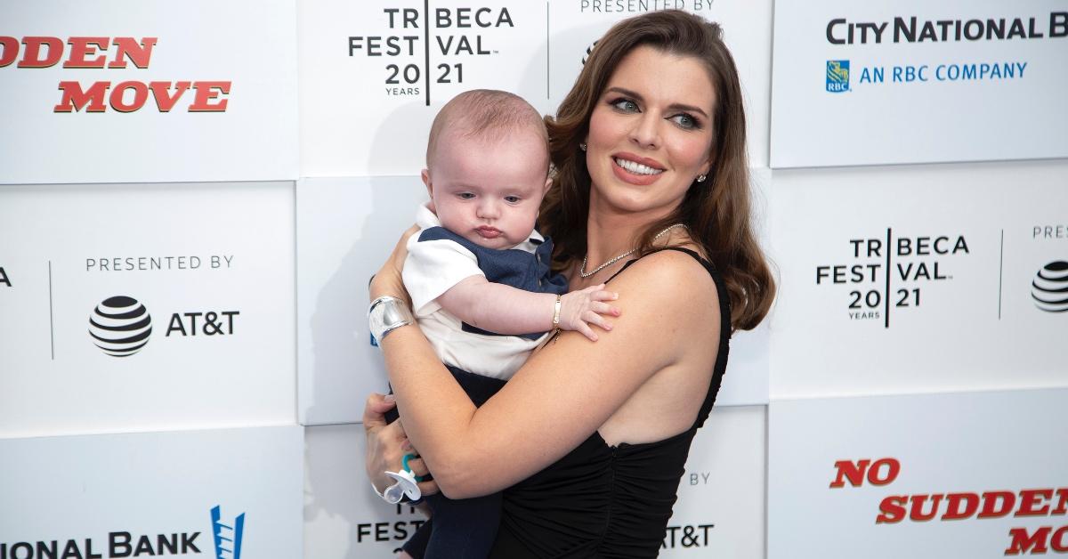 Julia Fox and her son Valentino.