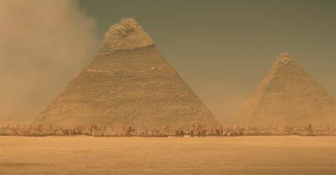A pyramid explodes in the 'Napoleon' trailer.