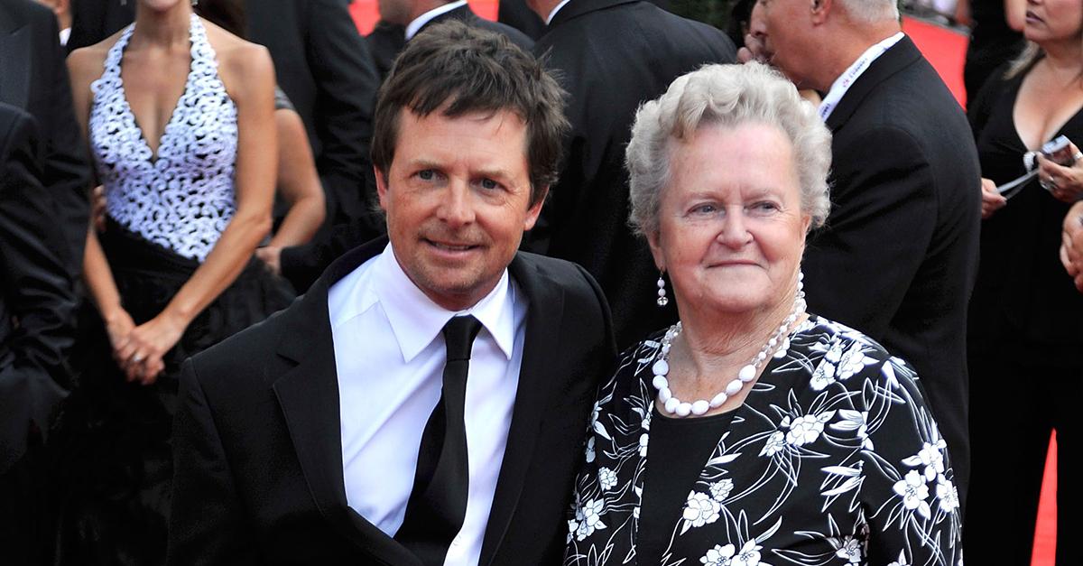 (l-r) Michael J. Fox and mother Phyllis Fox in 2008