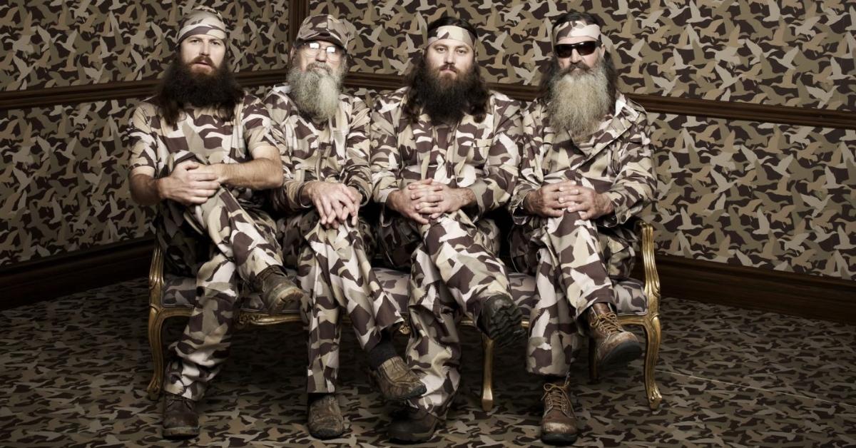 Phil Robertson (far right) and his sons.