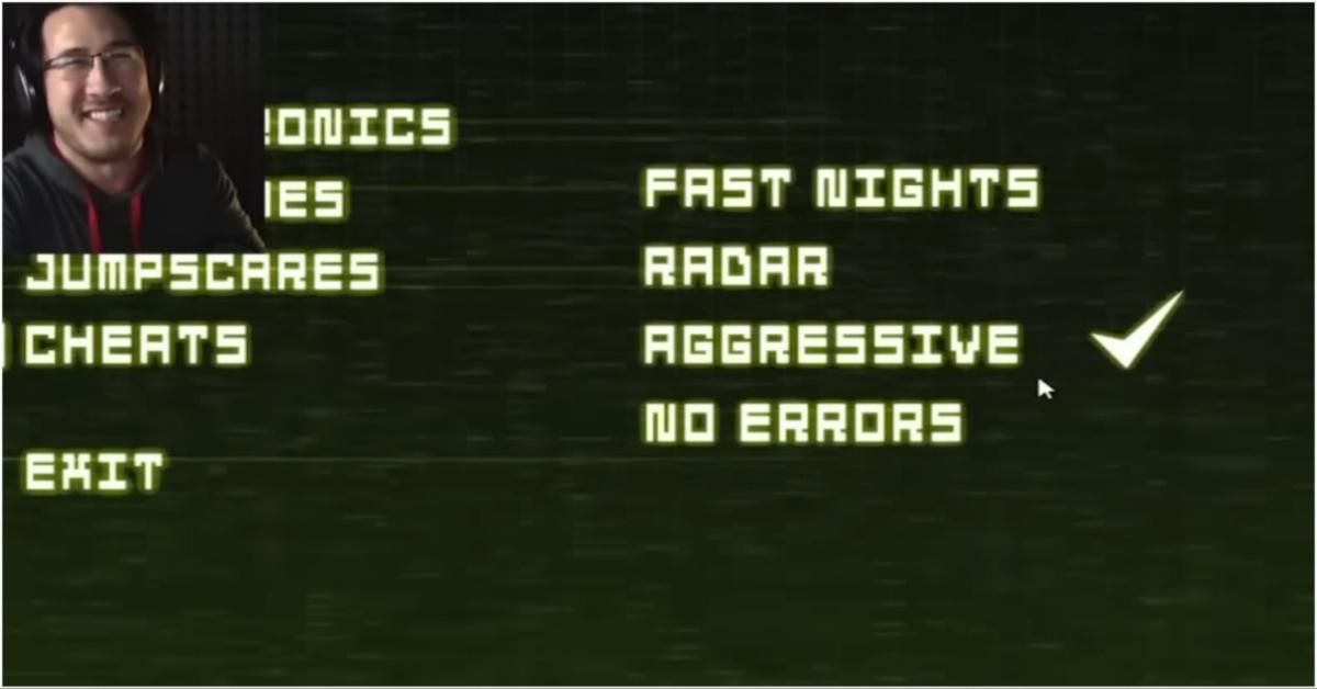 Still of Markiplier playing FNAF 2 on YouTube