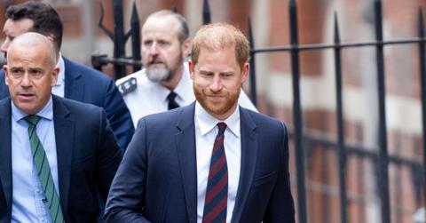Prince Harry arriving in court in the U.K.