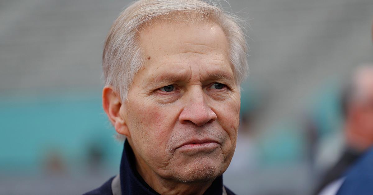 Chris Mortensen on the sidelines of a Salt Lake Stallions vs. Birmingham Iron game. 