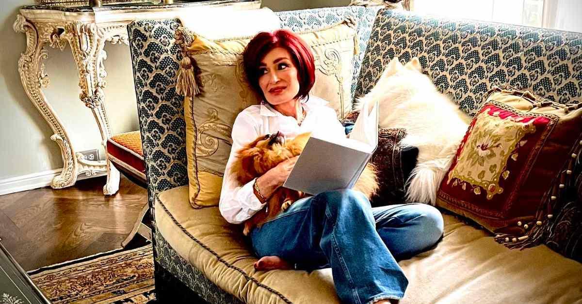 Sharon Osbourne on couch