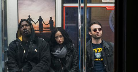 Stars of the Marvel Netflix series in 'The Defenders'