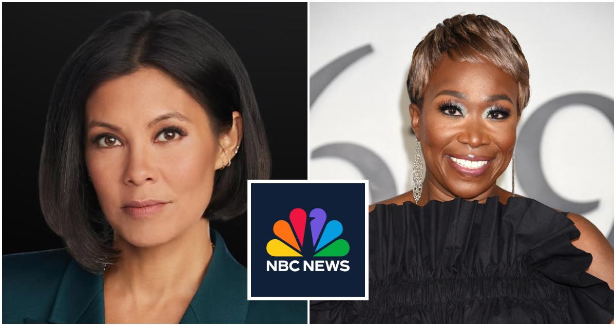 Alex Wagner and Joy Reid and the NBC logo.