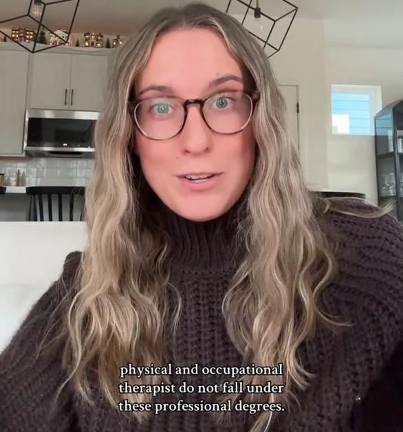 TikToker @reygantawney discusses the reclassification of professional degrees such as nursing