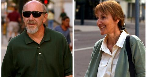 Tom and Sue Klebold exiting federal court in 2003