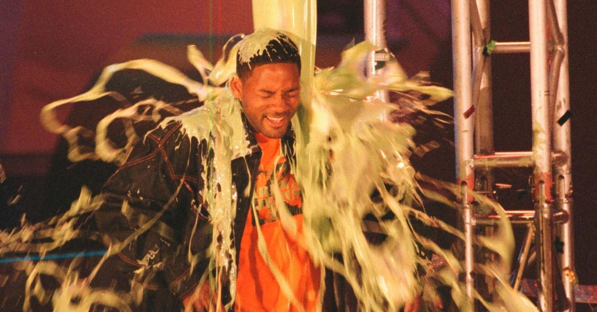 Will Smith getting slimed at the Kid's Choice Awards