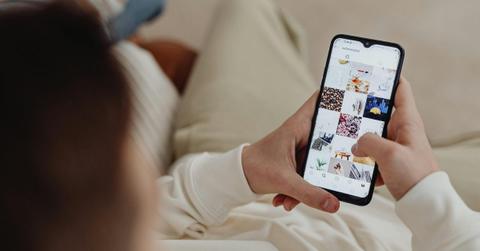 A person scrolling through their Instagram app.