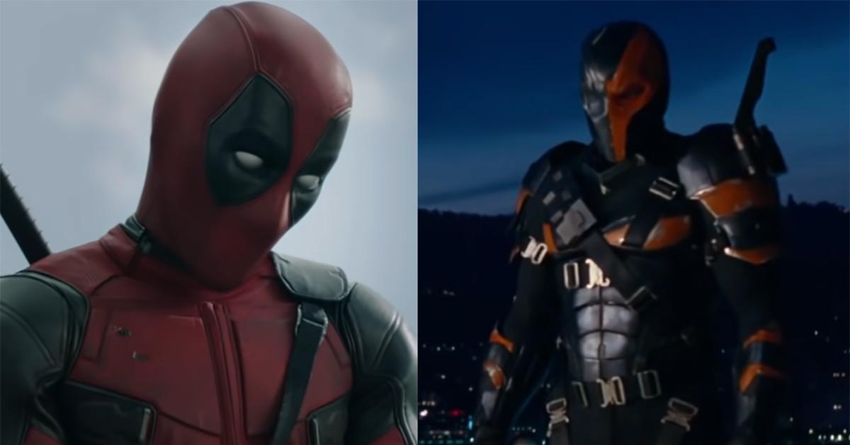 (l-r) Deadpool and Deathstroke as they appear in films