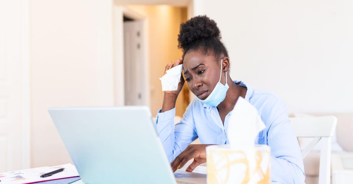 woman upset work