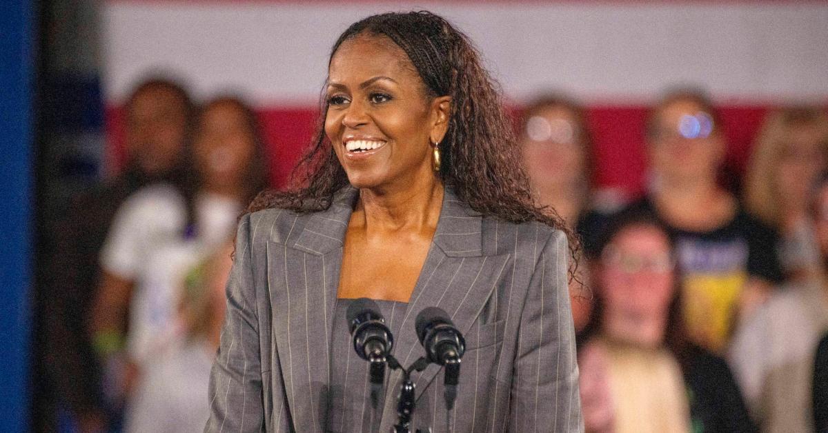 Michelle Obama campaigned for Kamala Harris and Tim Walz on Nov. 2, 2024.