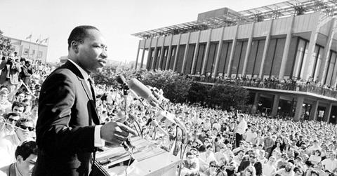 Martin Luther King, Jr. delivers a speech on May 17, 1967.