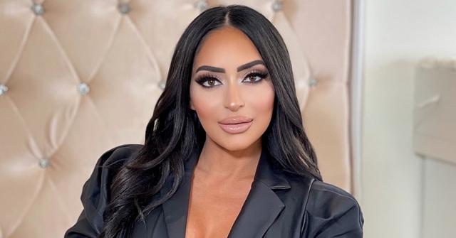 Angelina Pivarnick from 'Jersey Shore' wearing a black blazer.