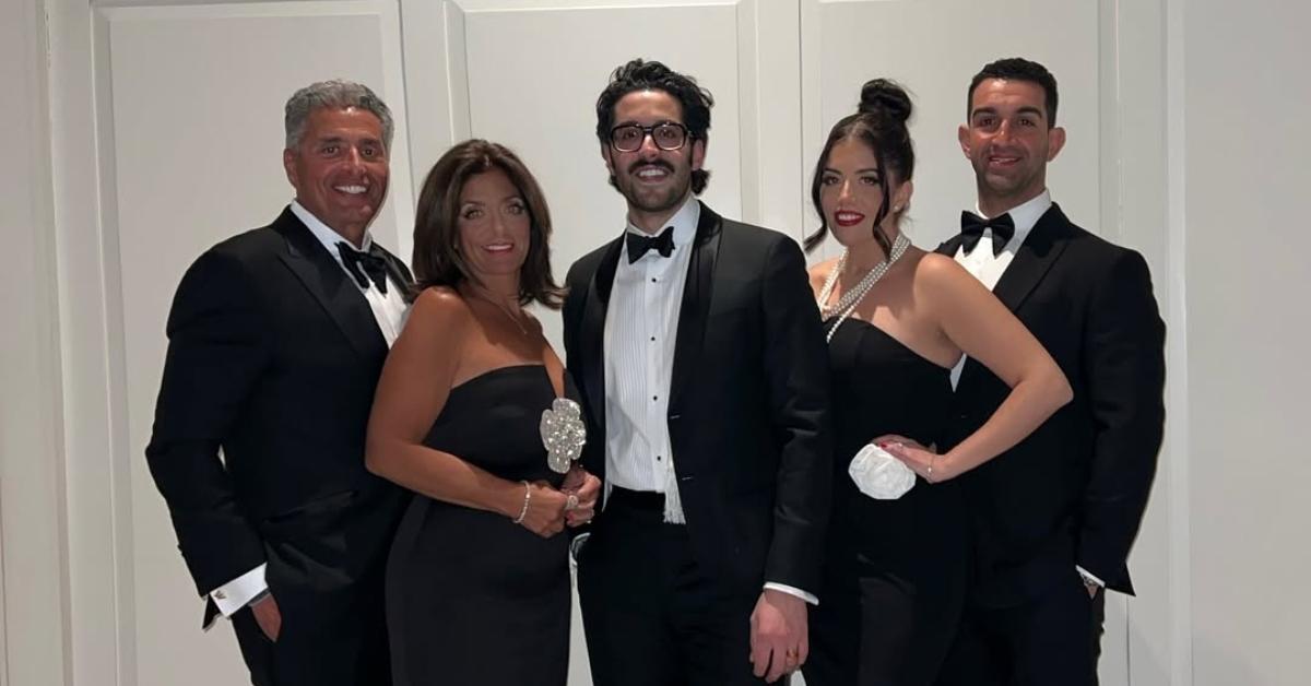 (l-r): Kathy Wakile's husband, Kathy Wakile, her son, daughter, and son-in-law