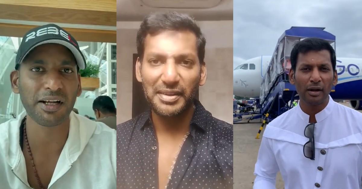 Screenshots of the actor Vishal's videos on X