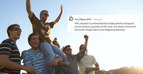 A woman tried canceling her husband's boys trip he arranged six months in advance.