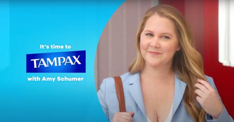 Amy Schumer in a Tampax commercial