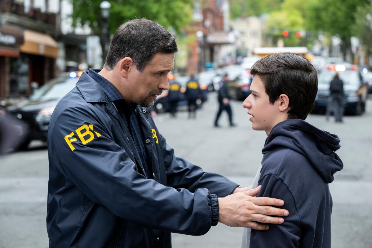 Jeremy Sisto as Jubal Valentine and Caleb Reese Paul as Tyler Kelton in 'FBI'