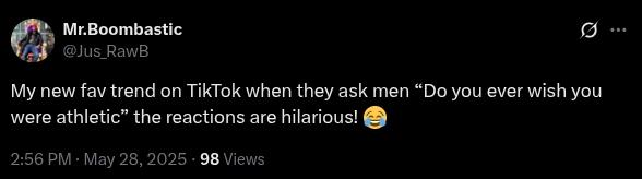 Post on X about the athletic TikTok trend