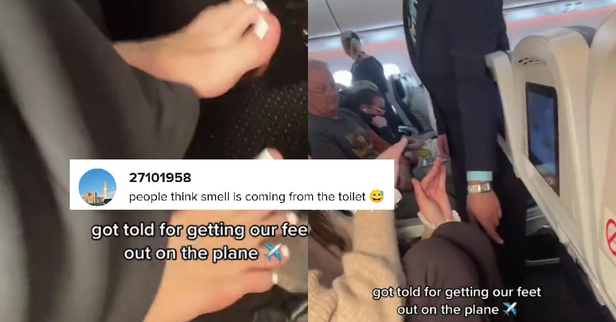 Girls Get Told to Put Their Shoes Back on During Plane Ride