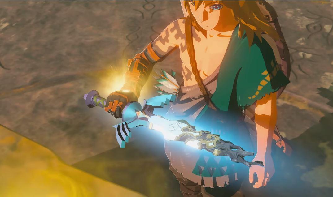 Link holding the Destroyed Master Sword in 'Tears of the Kingdom'