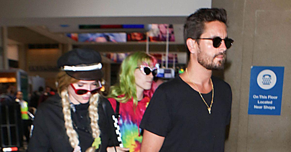 Scott Disick and Bella Thorne are seen at LAX