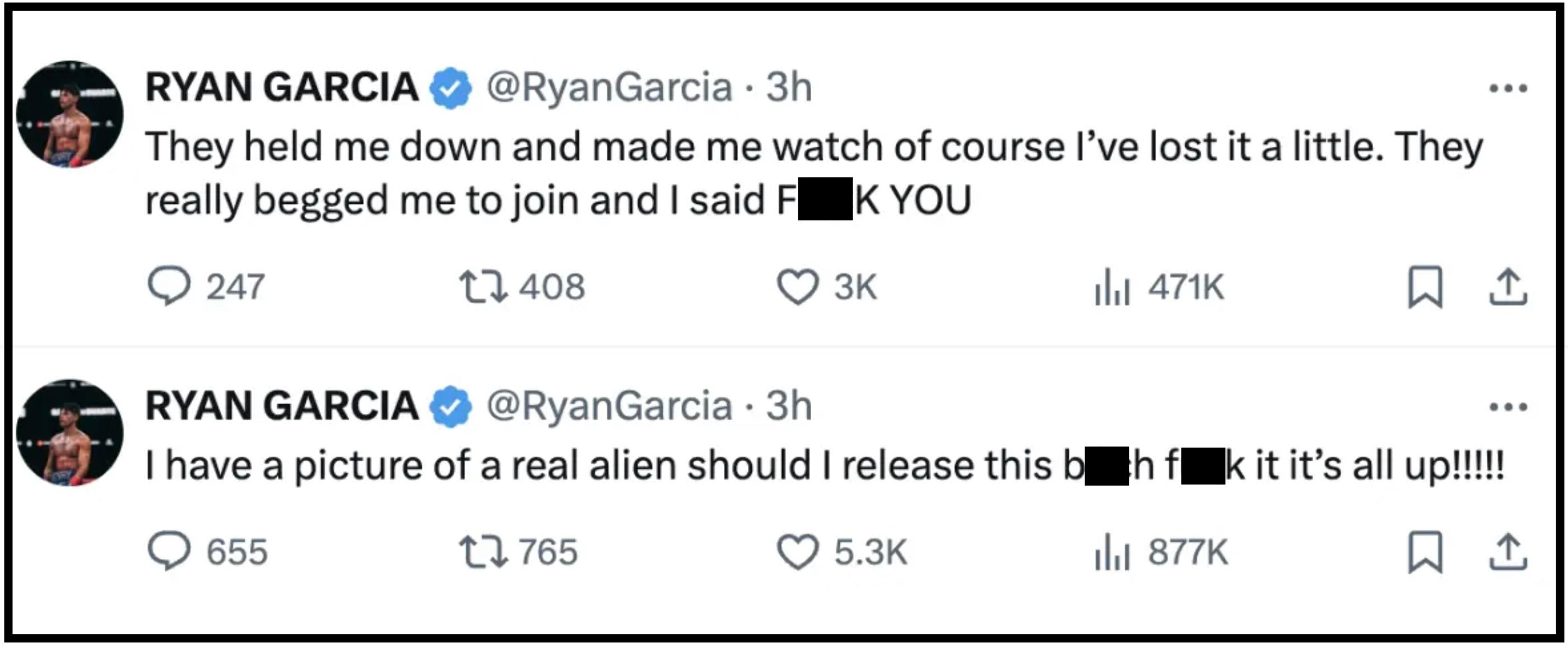 ryan garcia disturbing deleted cryptic tweets march 2024