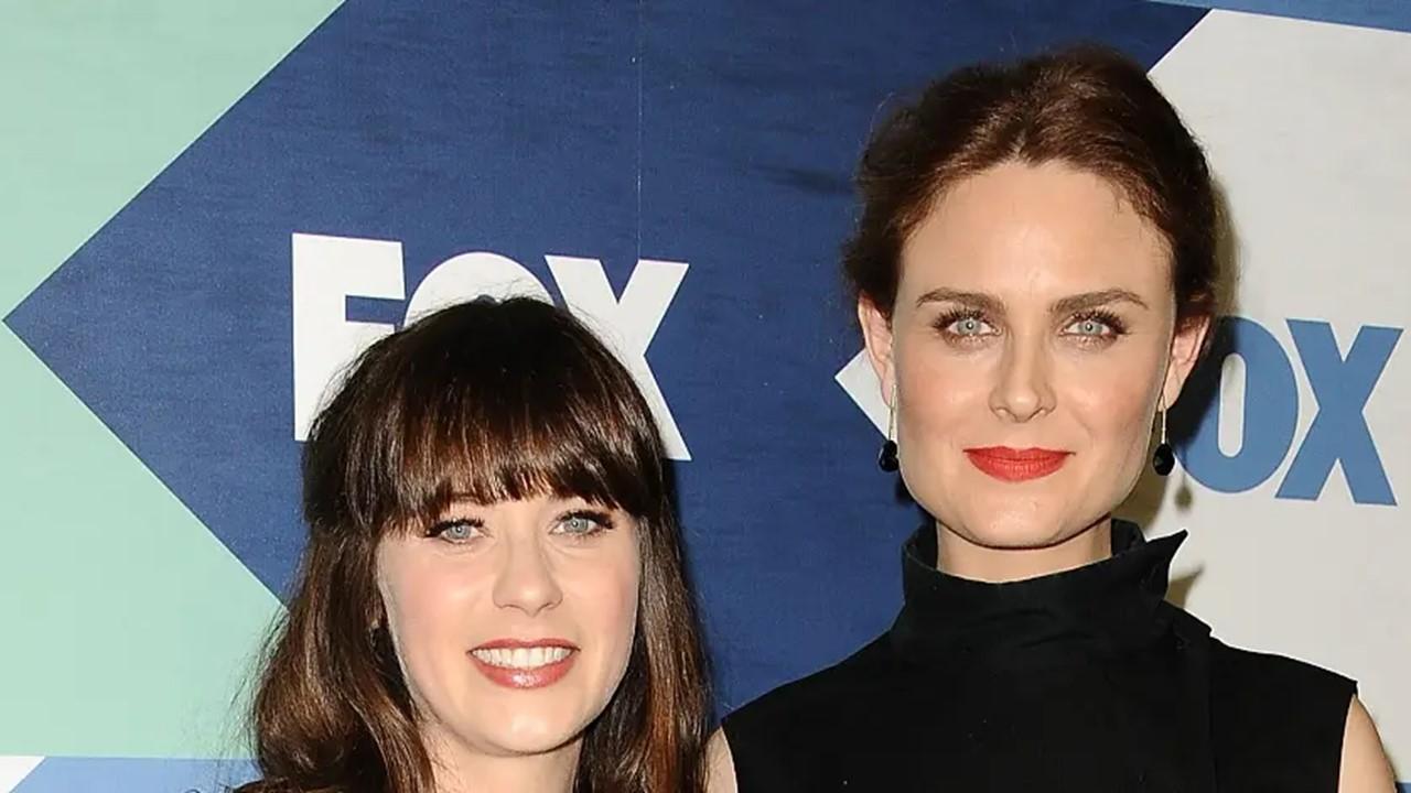 Zooey and Emily Deschanel attend the FOX All-Star Party on Aug. 1, 2013