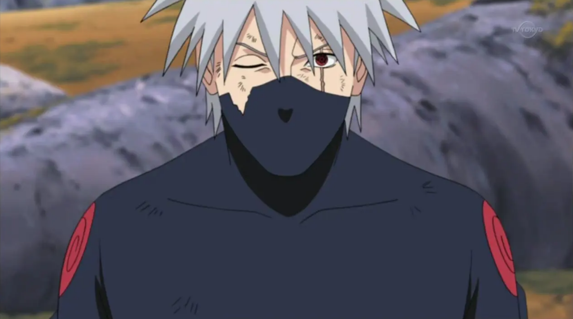 Kakashi hatake revealing his face