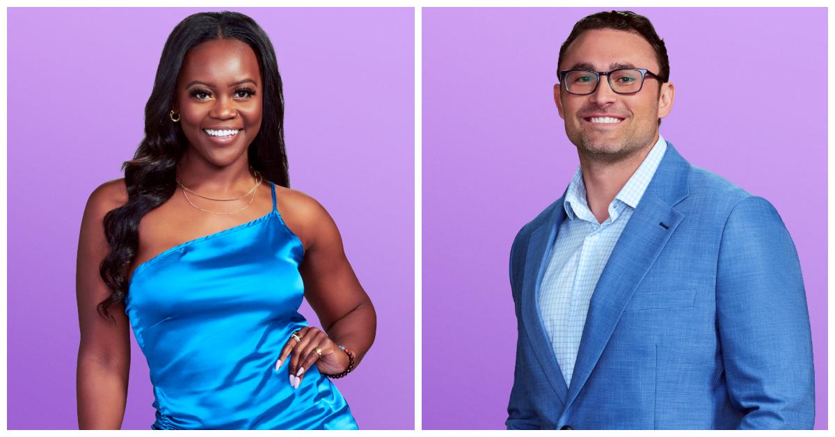 AD and Matthew both wear blue for their official 'Love Is Blind' Season 6 portraits.