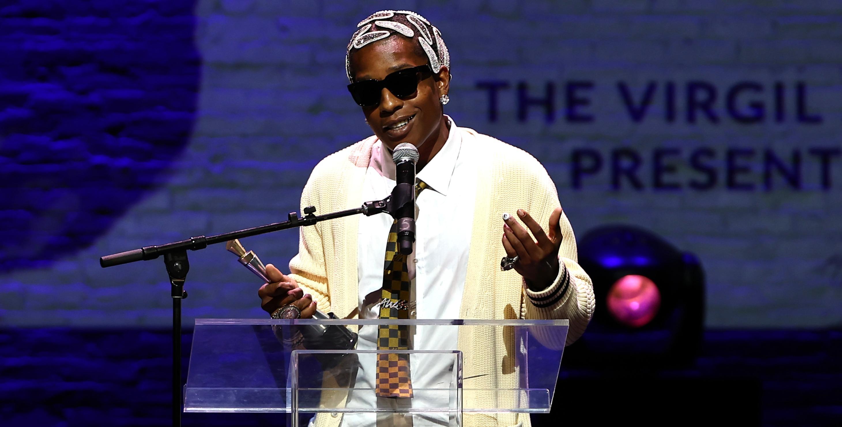 A$AP Rocky recieves the Virgil Abloh Award during the 16th Annual Harlem's Fashion Row Fashion Show