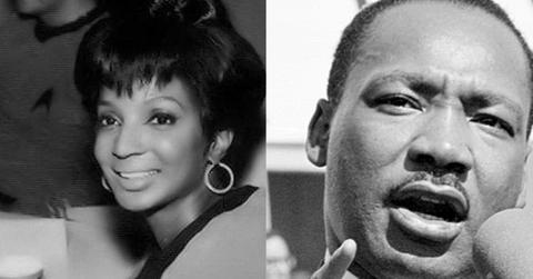 (l-r): Nichelle Nichols and Dr. Martin Luther King Jr.