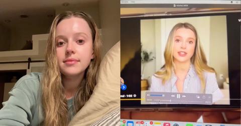 Michel Janse speaking on TikTok and a screenshot of the deepfake ad