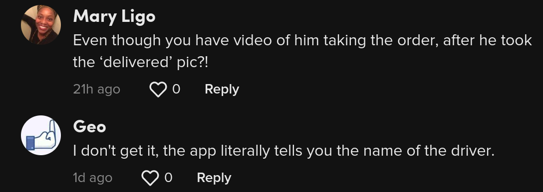 Doordasher fură mâncarea tiktok