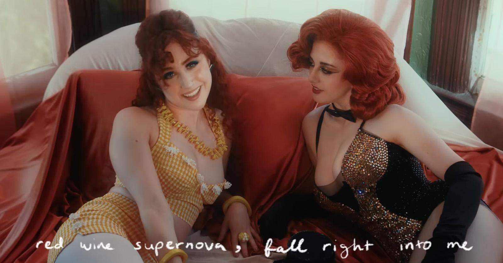 red wine supernova music video still