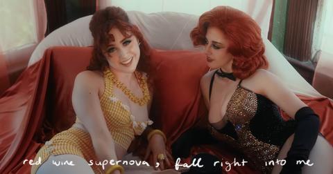 red wine supernova music video still
