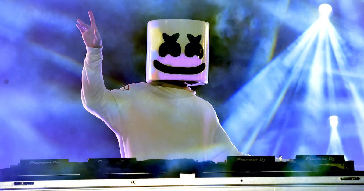 Marshmello Face Tattoo