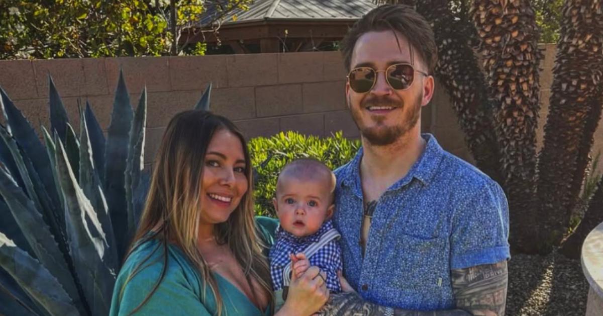 Adam Ramey with his wife, Jamie, and their son, Jude, on Easter Sunday 2024.